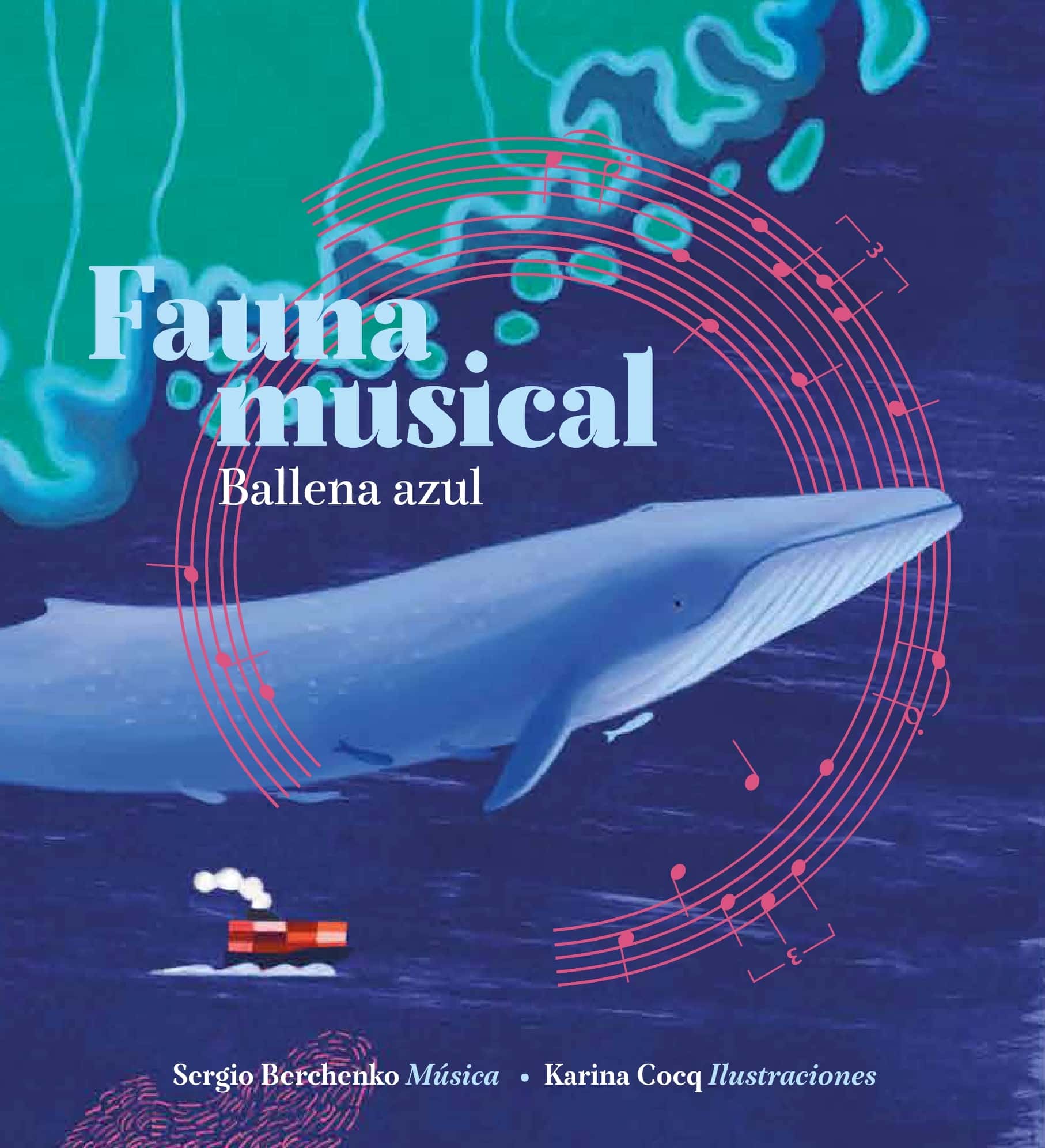Fotografía portada libro Fauna musical Ballena azul